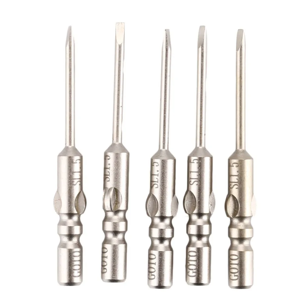 5 шт. S2 стальные магнитные прецизионные шлицевые Отвертки Набор наконечников