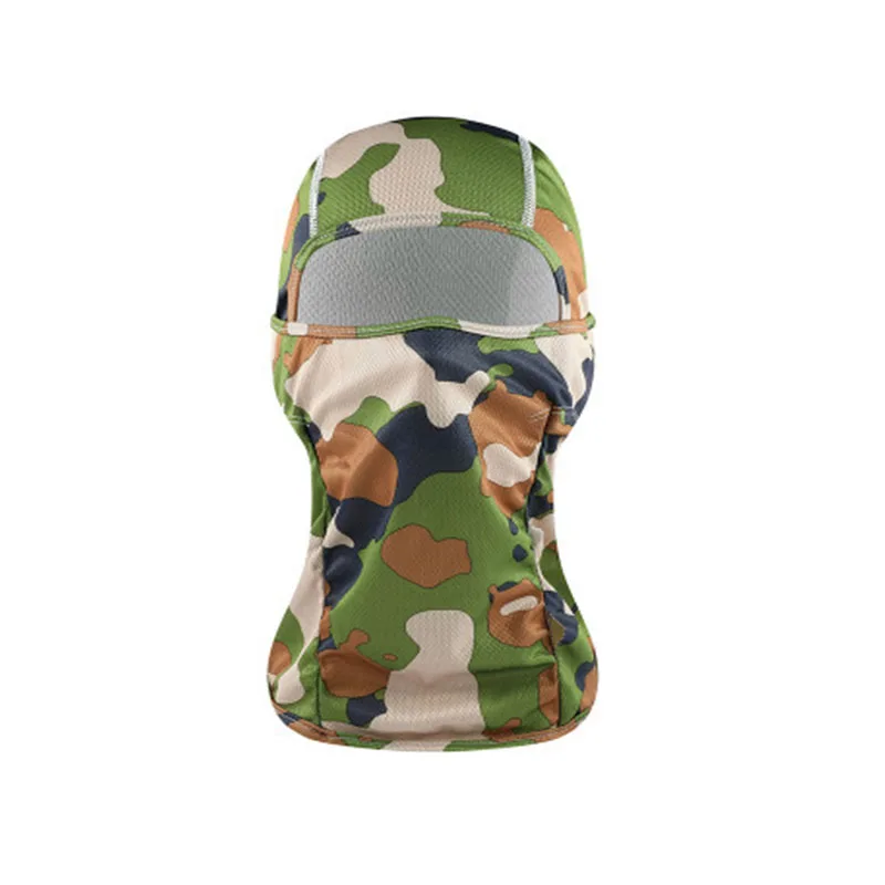 Cycling Full Face Mask Outdoor Skull Balaclava Masks Bicycle Bike Riding Skiing Sport Headgear Ultra Thin Breathable Lycra Mask - Цвет: Greenmi