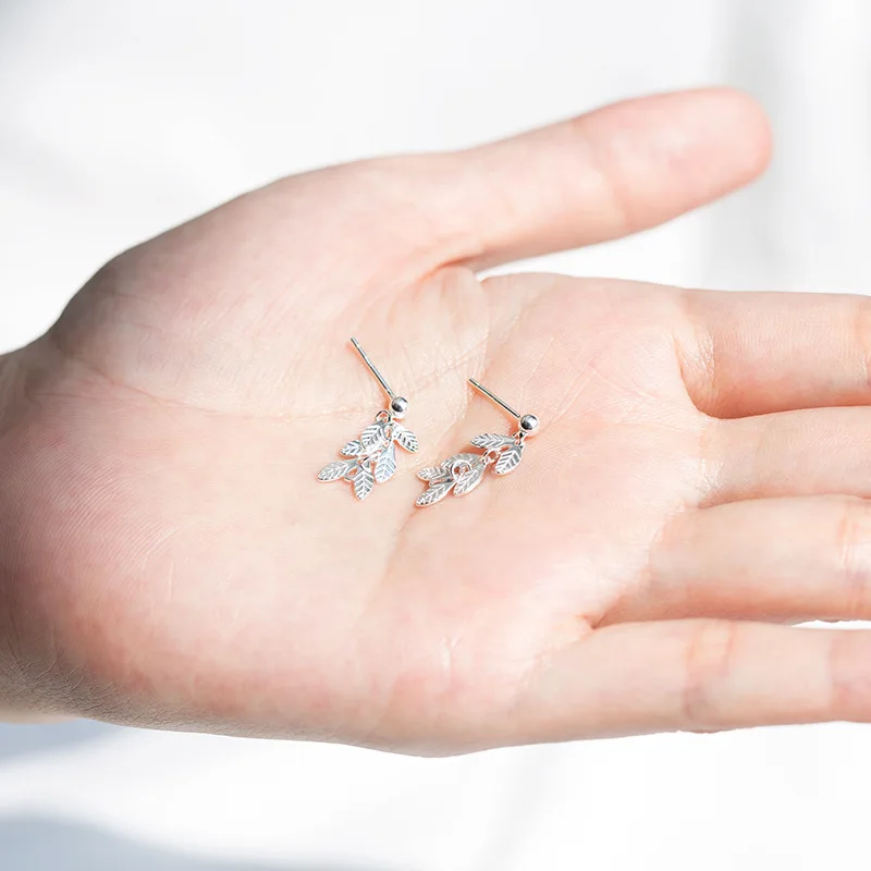 Серьги женские из серебра 925 пробы корейские декоративные серьги с
