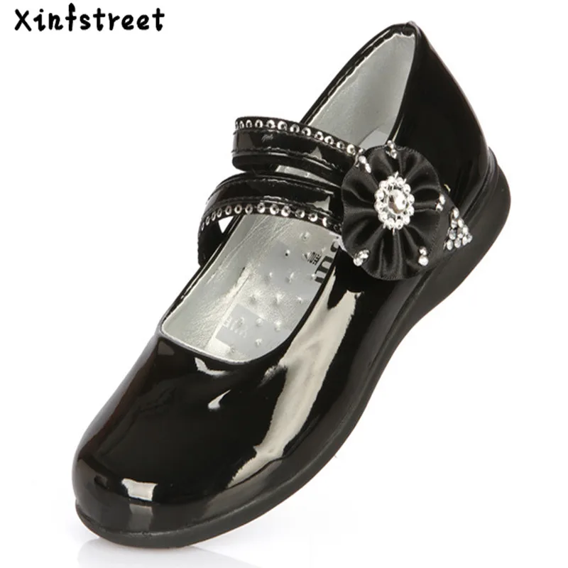 Популярная обувь для девочек кожаная Классическая однотонная