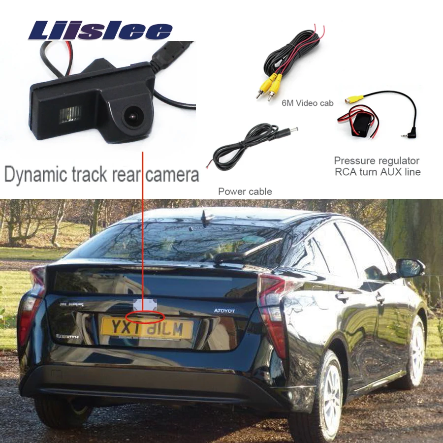 Liislee для Toyota Prius автомобильная парковочная камера заднего вида + широкоугольная