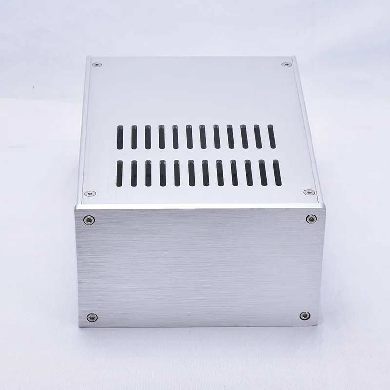 KYYSLB DIY 168 мм* 100 мм* 229 мм чехол усилителя для домашнего аудио полностью алюминиевый усилитель шасси серебро 1610 многоцелевой корпус