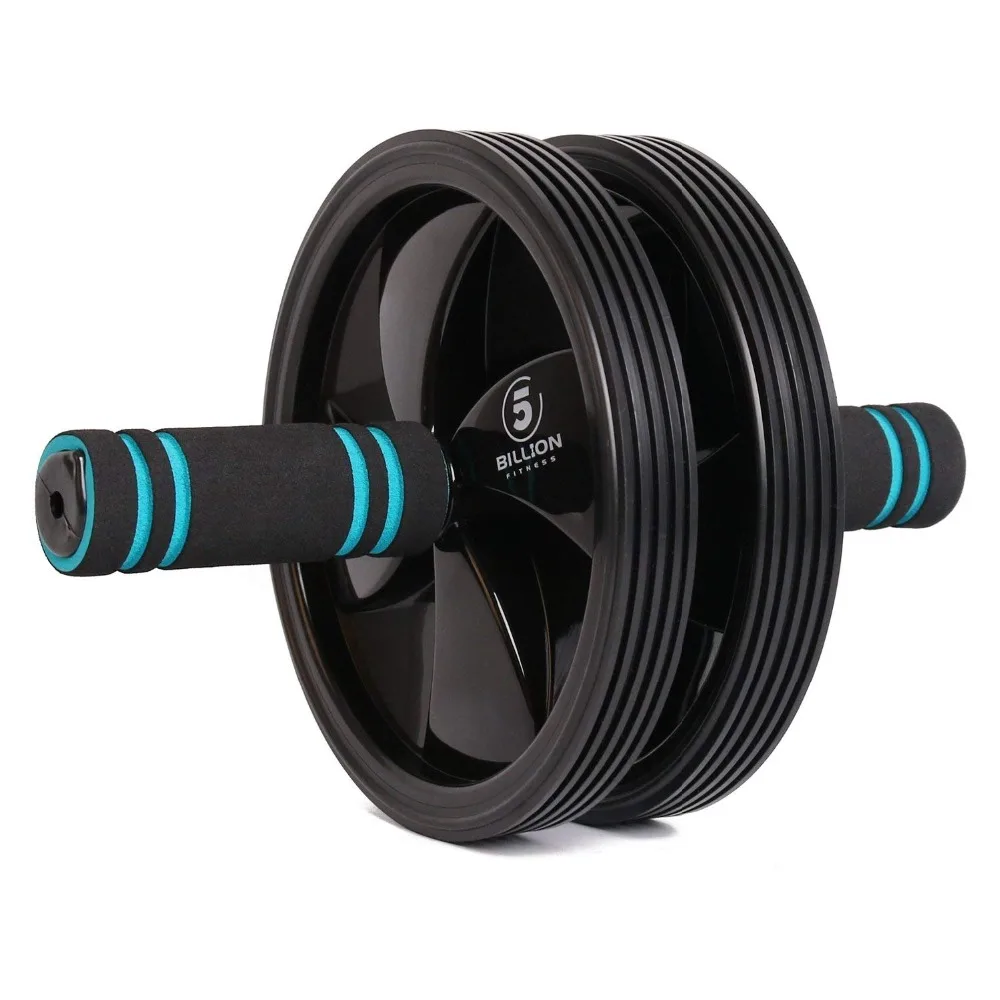 Двойное Ab роликовое колесо для упражнений с пенопластовыми ручками Abs упражнение