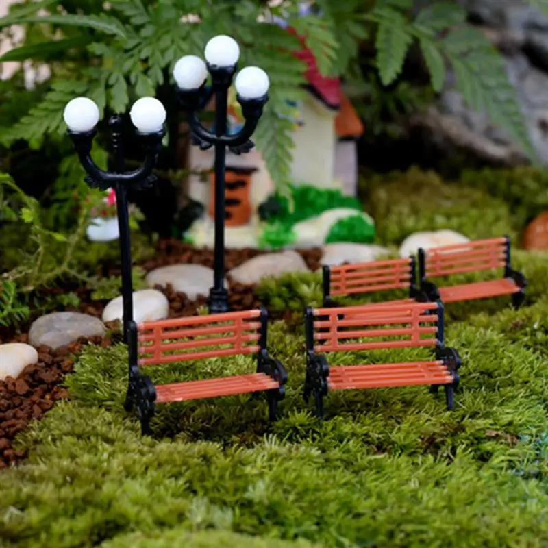 2 шт./компл. мини стул скамейка сказочные миниатюры садовые украшения фигурки