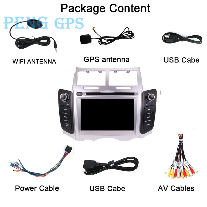 Автомобильный DVD-плеер Android 9 GPS-навигация для Toyota Yaris 2005-2011 Основное устройство