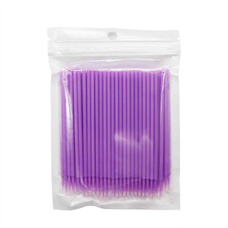 light purple Одноразовые микрощетки индивидуальные Аппликаторы тушь для ресниц 400 шт./лот Наращивание ресниц Накладные ресницы кисти - Handle Color: light purple