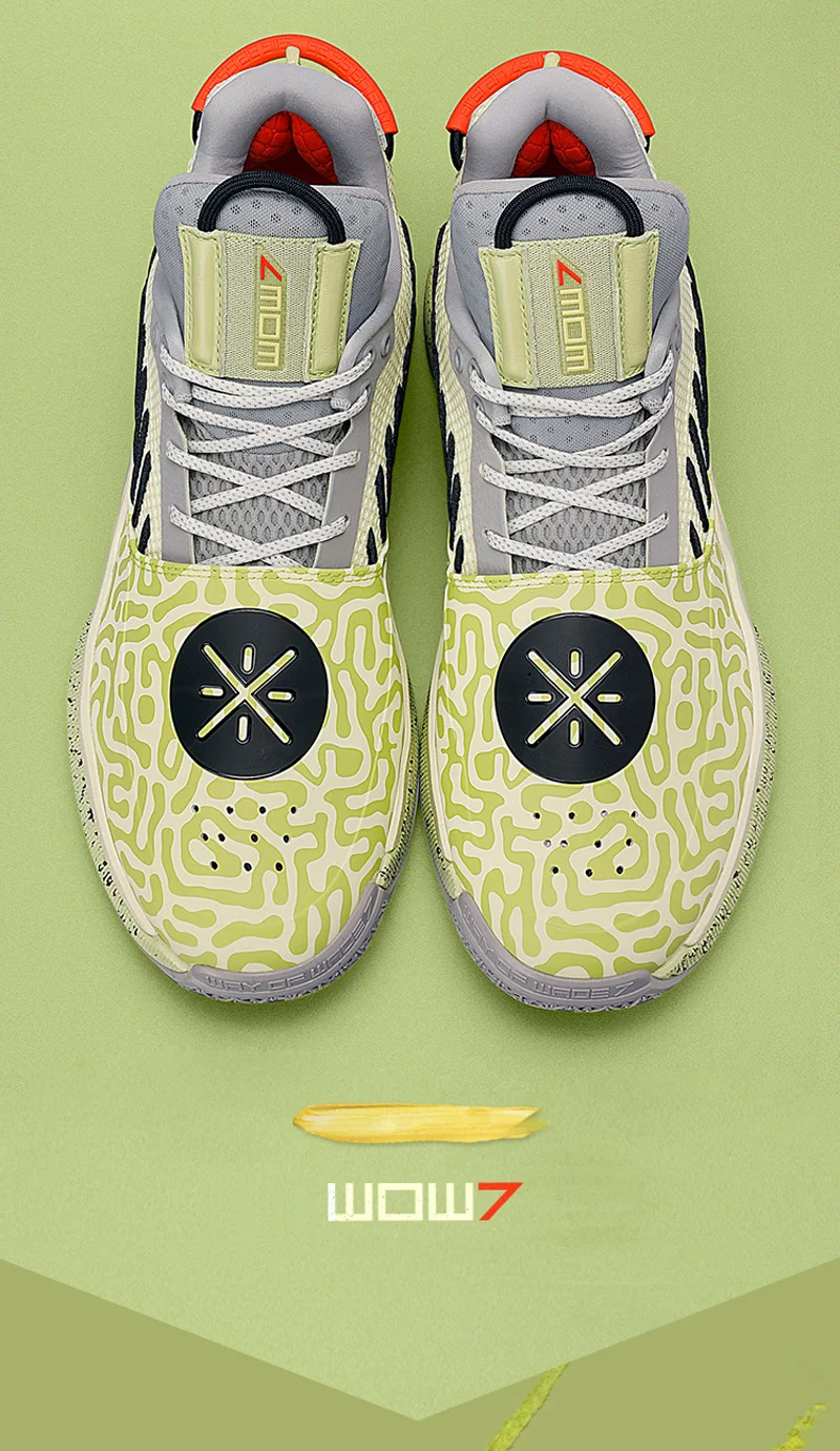Li-Ning/Мужская обувь WOW 7, горчичный Уэйд, Баскетбольная обувь wow7, подкладка на подушке, облако, wayofwade 7, спортивная обувь, кроссовки ABAN079 XYL212