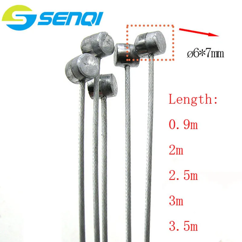 SENQI 1 шт. MTB велосипед очень длинная велосипедная Тормозная Линия 3 м переключения передач, набор тормозных тросов сердцевина, Внутренний провод Серебряная стальная скоростная линия