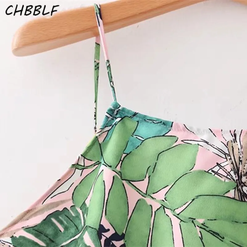 CHBBLF sexy листья узор Топы Блузки назад галстук-бабочка рубашка без рукавов
