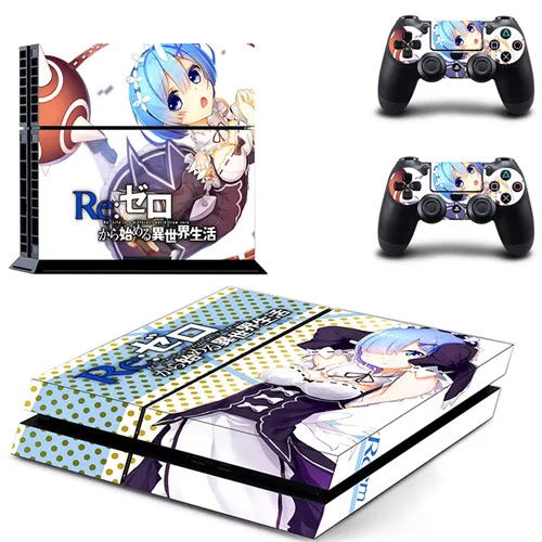 Аниме милая девушка Rem RE: жизнь в другом мире от нулевого PS4 кожи наклейка для sony playstation 4 консоли и контроллеров - Цвет: GYTM0863