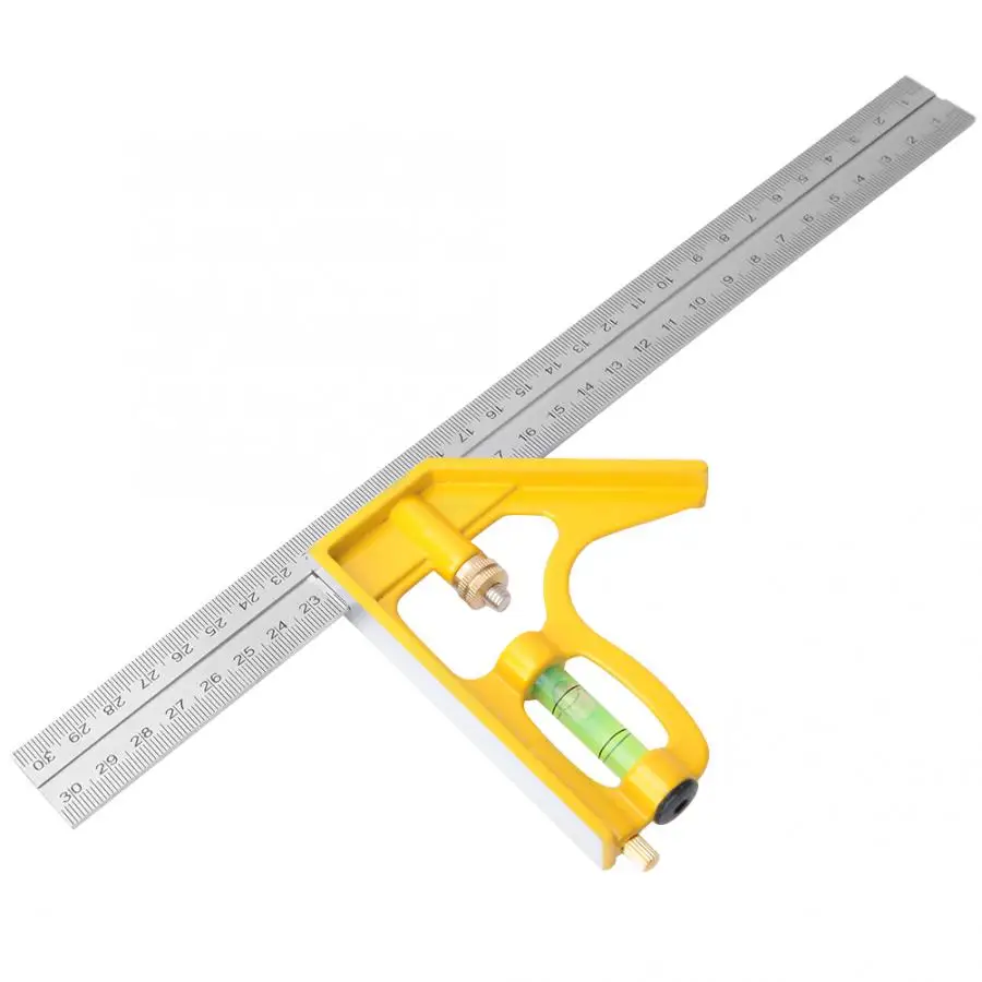 Нержавеющая сталь Регулируемая комбинация квадратный угол линейка 90 градусов