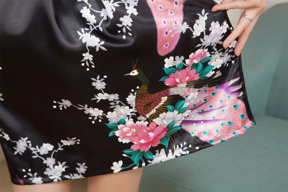 Новый Свадебный халат невесты Цветочный Короткое Кимоно ночной банный модный