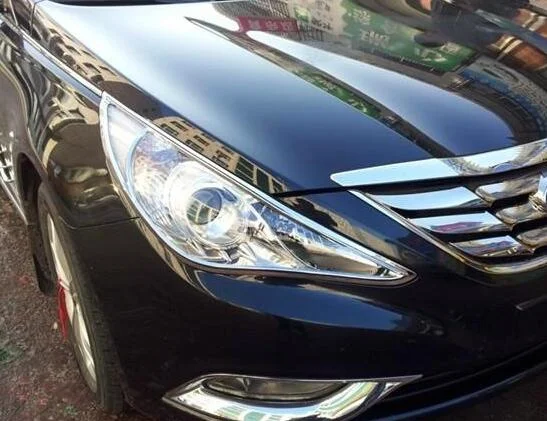 Более высокая звезда ABS 2 шт Автомобильная передняя фара декоративная крышка, крышка фары, фара Накладка для hyundai Sonata YF