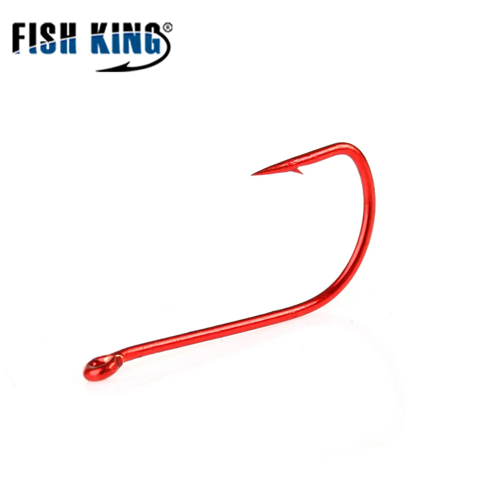 FISH KING 50 шт. рыболовный крючок SODE колючий рыболовный крючок из высокоуглеродистой стали изогнутый байхолдер рыболовные снасти AD острый Кольчатый крючок для ловли карпа