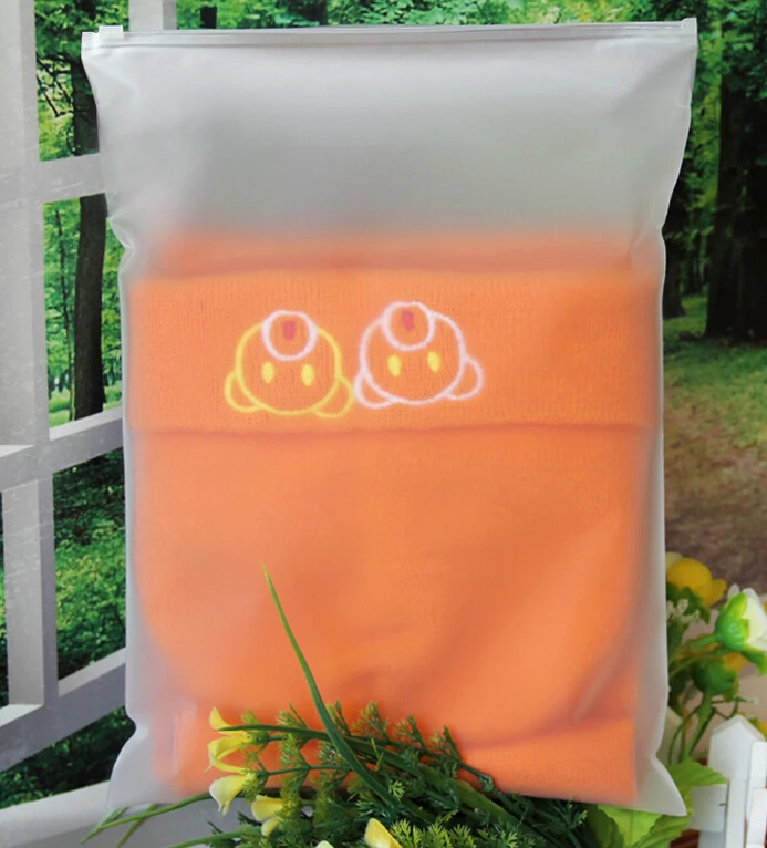 Большой размер матовый толстый пластиковый пакет на молнии полиэтиленовый для