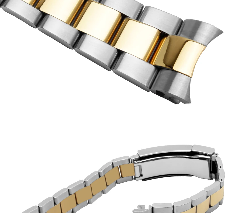 Fit Submariner 116610-LV-97200 Серебряный Золотой металлический браслет из нержавеющей стали браслет стальная пряжка ремешок для часов