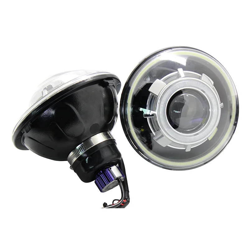 Цветная (RGB) Управление Led демон глаз головной светильник s злой для Jeep Wrangler Hummer H1 H2 защитник Harley rgb