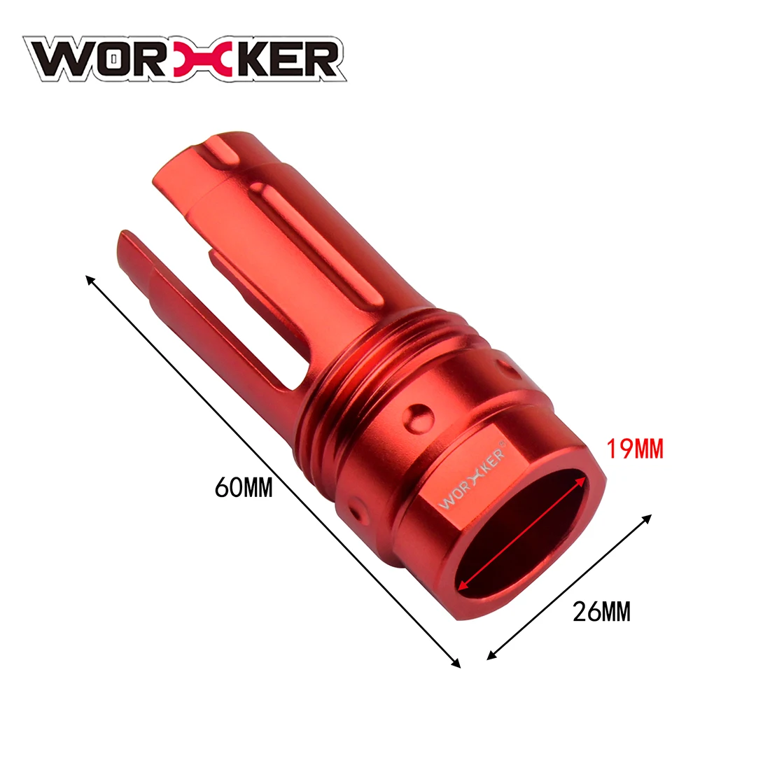 Worker Trident Barrel декоративная крышка с резьбой для LH Vector Gen.2/JM GEN.8/9 с 19 мм Внутренний Зуб Передняя Труба декоратор
