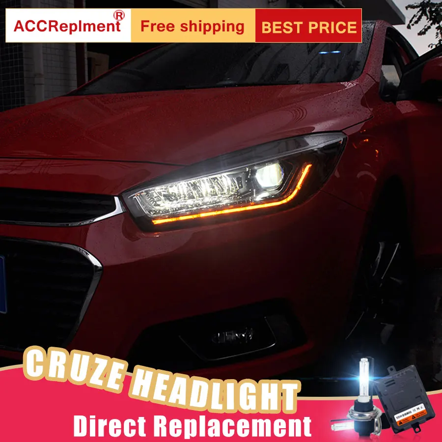 2 шт. светодиодный фары для автомобиля Chevrole Cruze 15-16 Автомобильные ангельские
