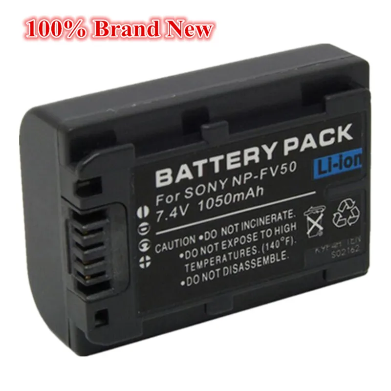 1050 мАч 100% Новый Сменный аккумулятор для камеры Sony HDR-PJ675 HDR-CX450 NP-FV30 NP-FV50 NP-FV70/E