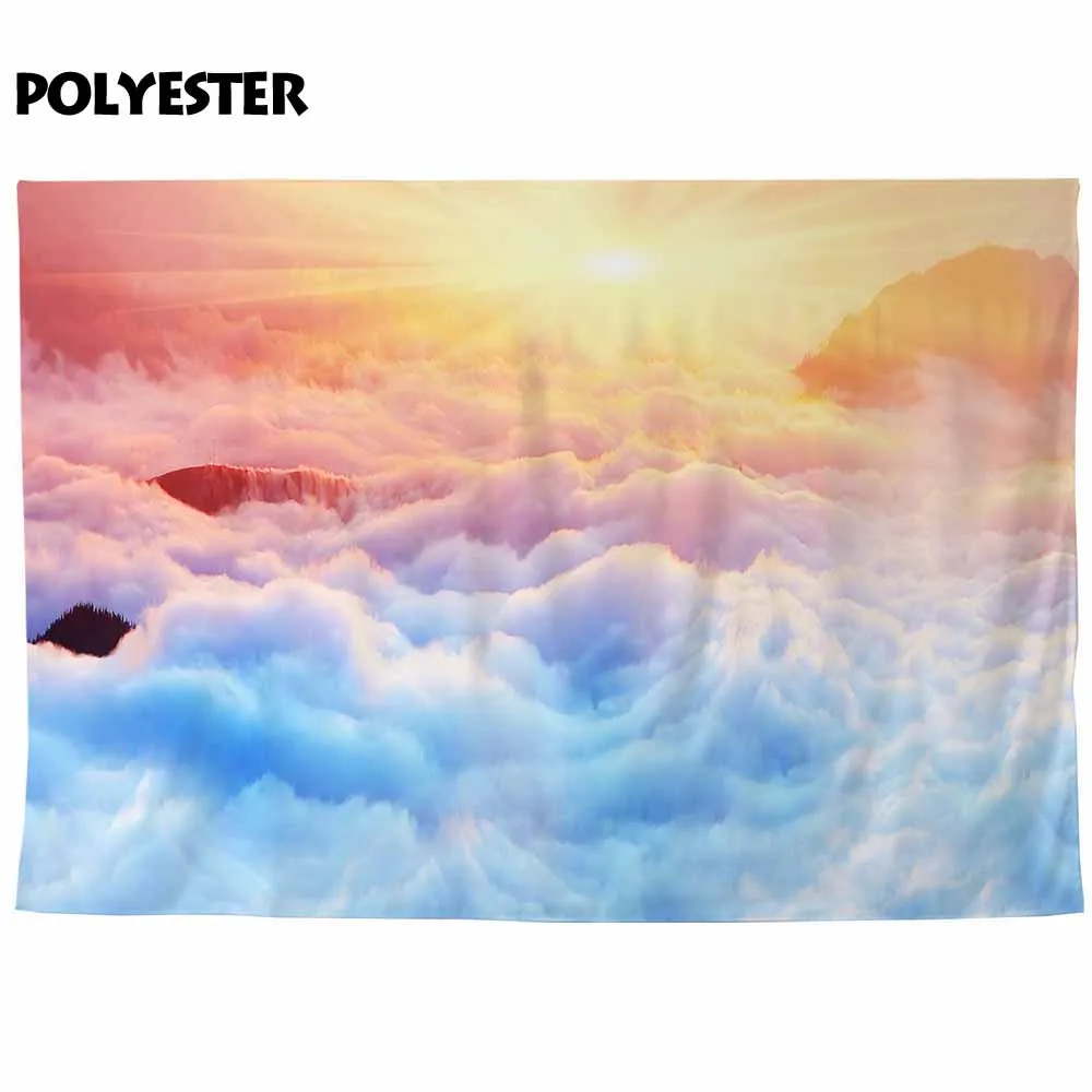 Фон для профессиональной фотосъемки Allenjoy Сказочный Рассвет над туманным морем