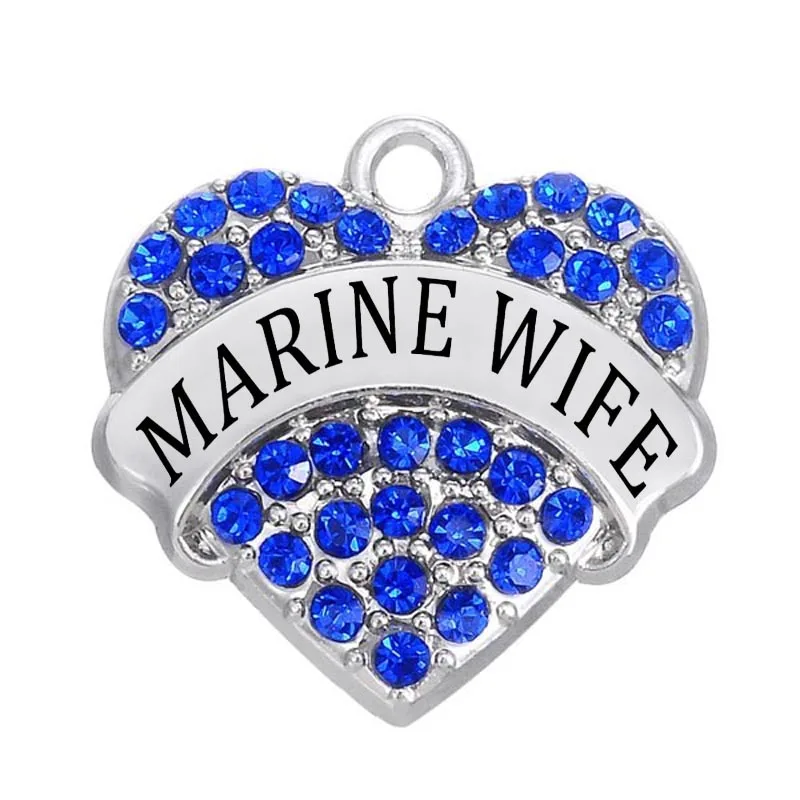 Металлические подвески с родиевым покрытием в форме сердца для морской жены