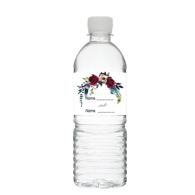 6pcs Bottle Label Причудливый букет цветов 20 шт. вечерние салфетки розы этикетка бутылки наклейка коробка свадебных приглашений сумка предметы для украшения дня рождения - Цвет: 6pcs Bottle Label
