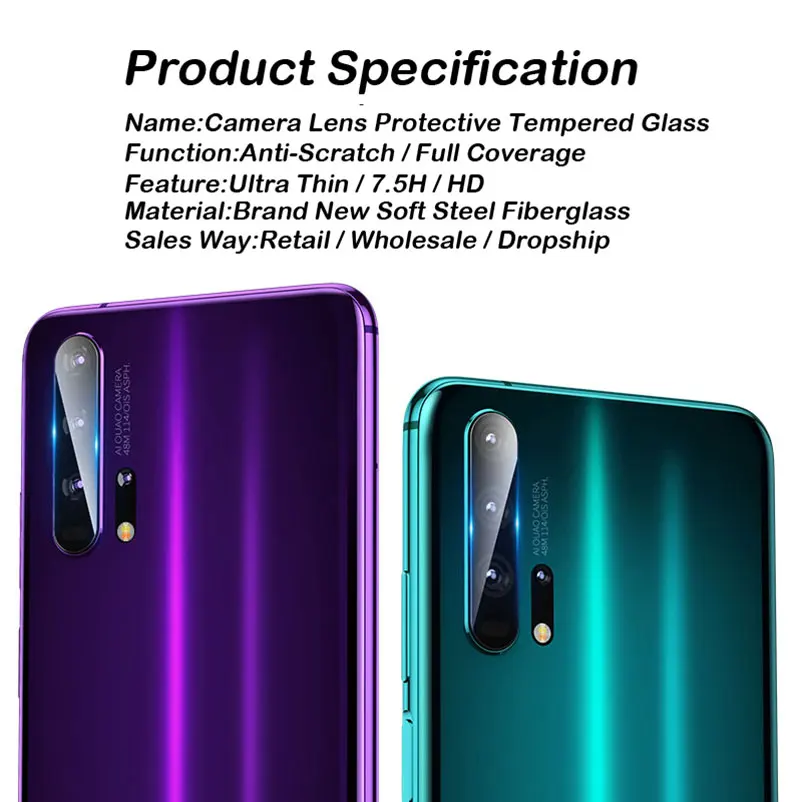 Качественная Защитная пленка для объектива задней камеры Honor 8A V10 20 8s Pro 9x Huawei nova 5 5i