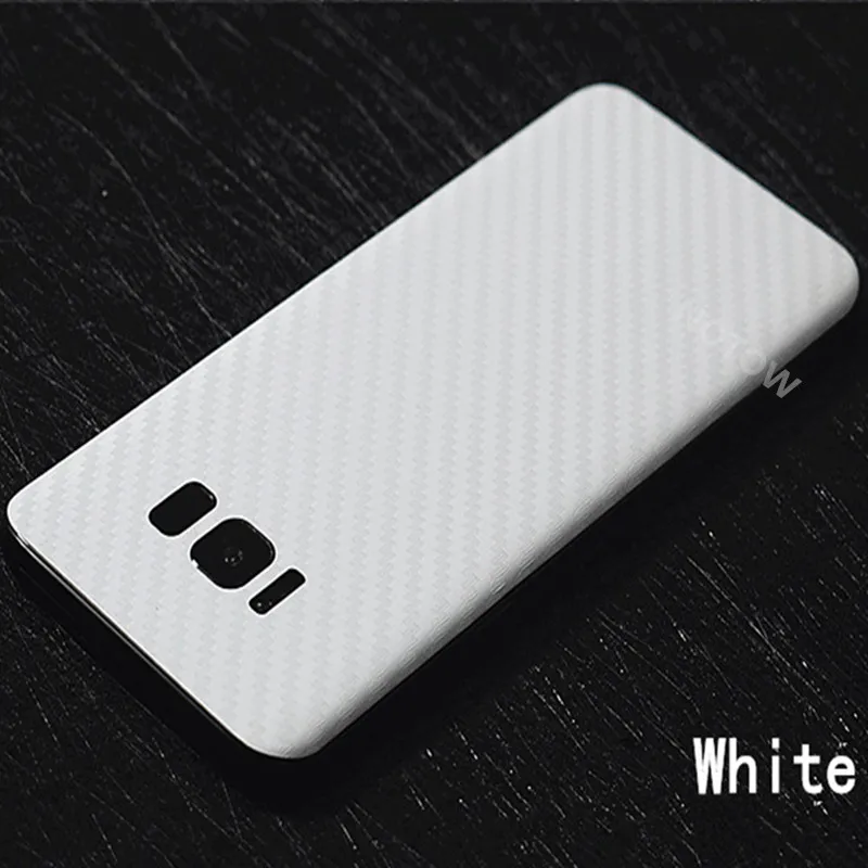 White NOTOW Мода 3D углеродное волокно задняя паста защитная пленка наклейка для samsung Galaxy s8/S8plus/s9/s9plus/Note8/Note 9 - Цвет: White