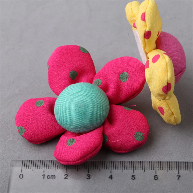 Бесплатная доставка 3 шт./лот тканевая Весенняя Цветочная нашивка в горошек