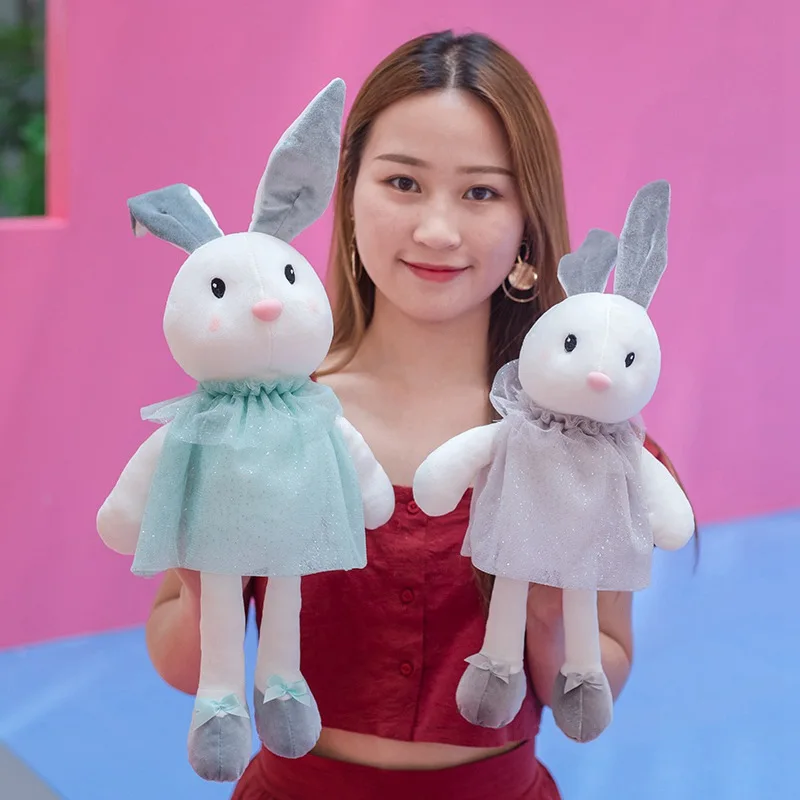 Новинка 45 65 см милая плюшевая игрушка с кроликом мягкое платье мультяшным