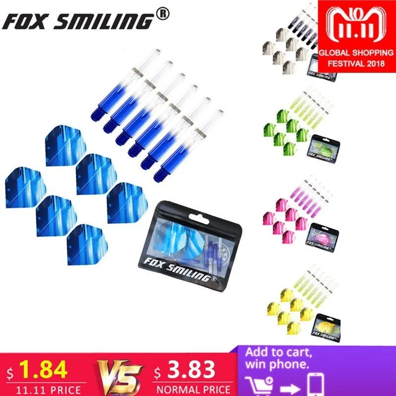 Фокс Smiling 6 шт. 2BA 35 мм нейлоновая Дротика с s цветной Дарт аксессуары|Дартс| |