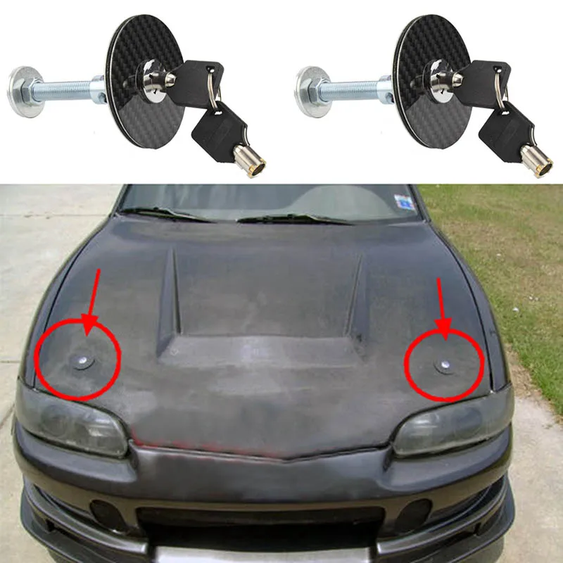 Новый 2 шт. автомобильный держатель капота из углеродного волокна капот шпильки