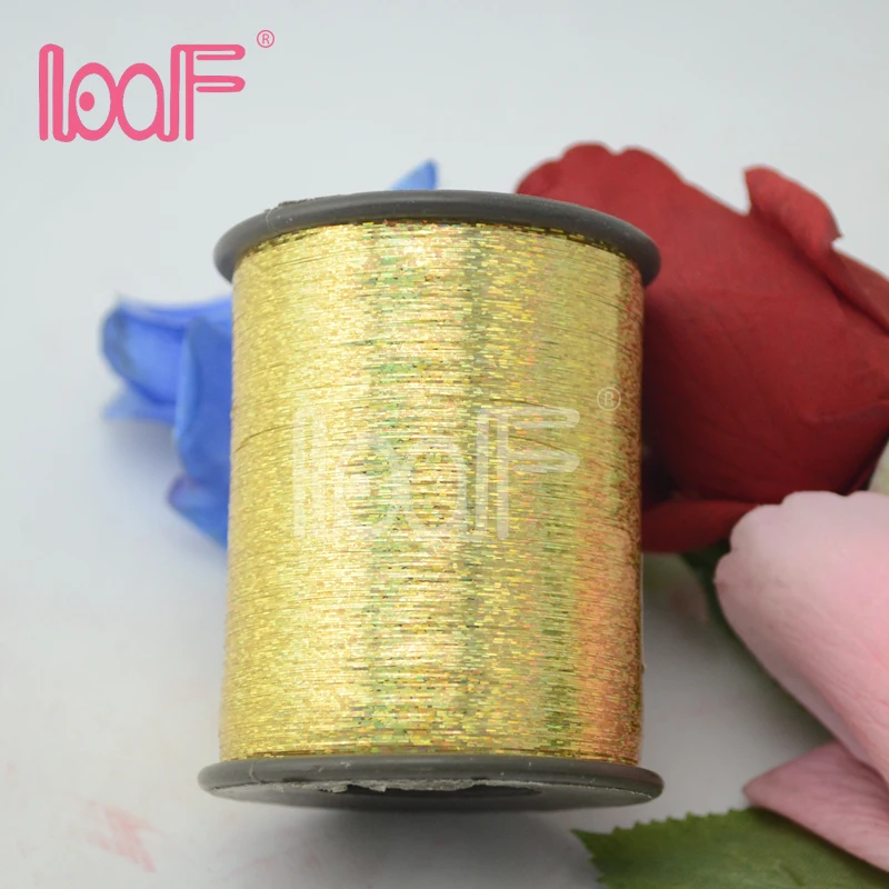 LOOF 100 рулонов цветные волосы для наращивания прямые Серебристые/золотистые, 2000 м(78740 дюйма)/рулон, Премиум плетение волос