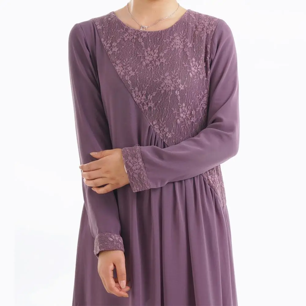 Женское мусульманское кружевное платье abaya кимоно кафтан мусульманская одежда