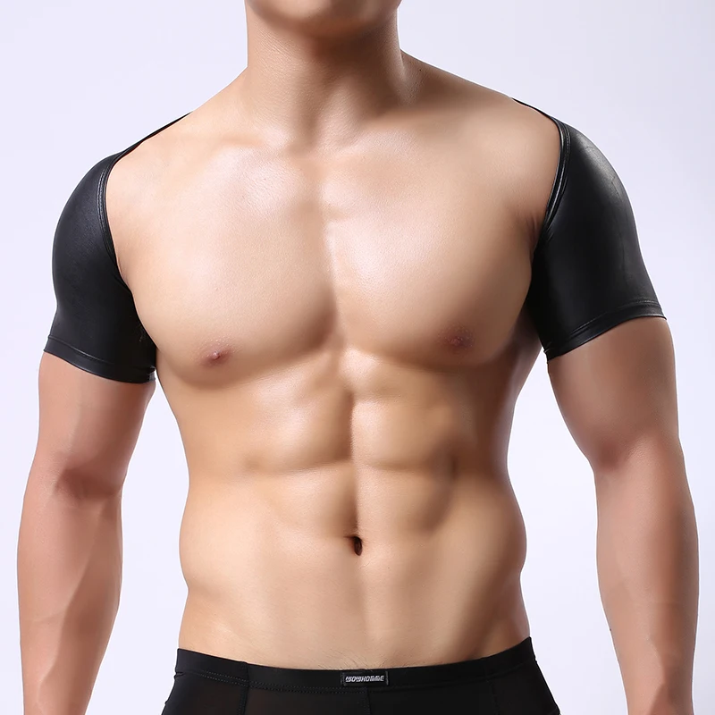 Модный бренд черная искусственная кожа мужская сексапильная дизайнерские для