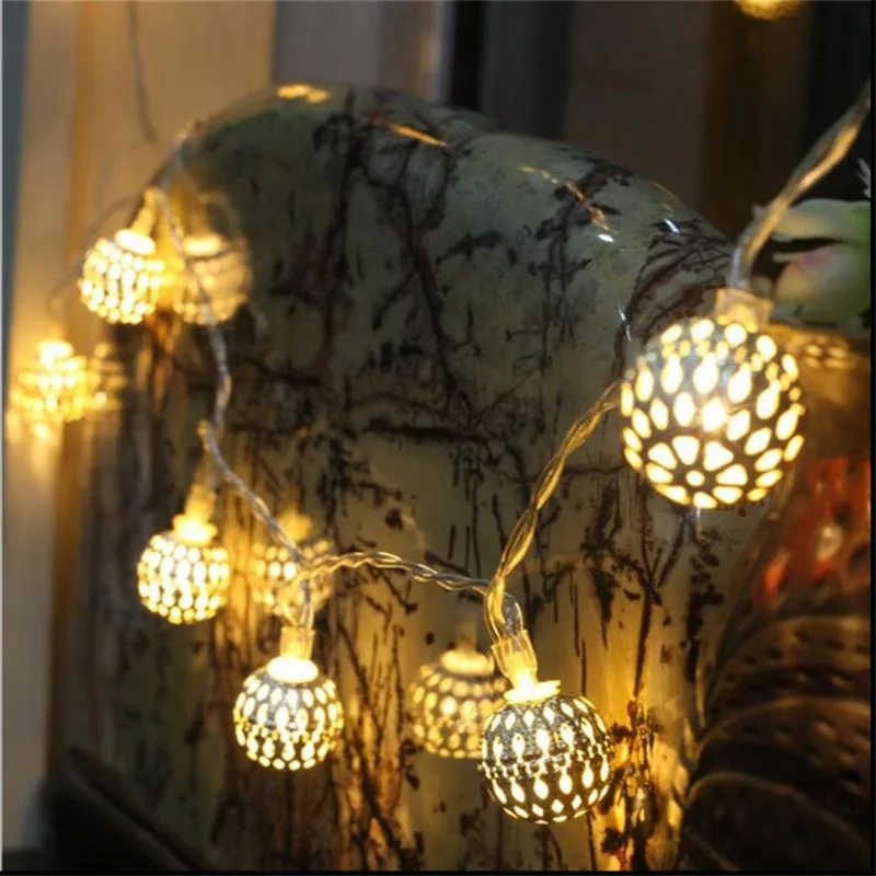 Светодиодный светильник в виде железного шара 4 м 20 дюймов|curtain lights|string lightsled string