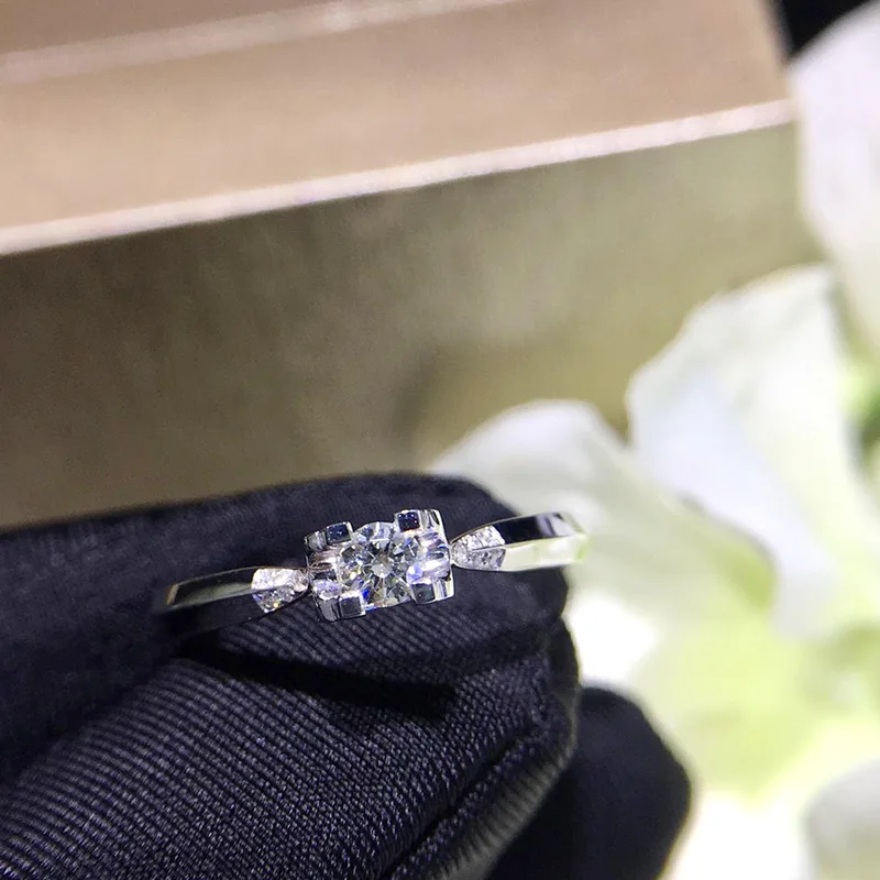 Natural Diamond 18K Gold Pure Ring Beautiful Gemstone Good Upscale Trendy Classic Party Fine Jewelry Hot Sell New 2020 | Украшения и