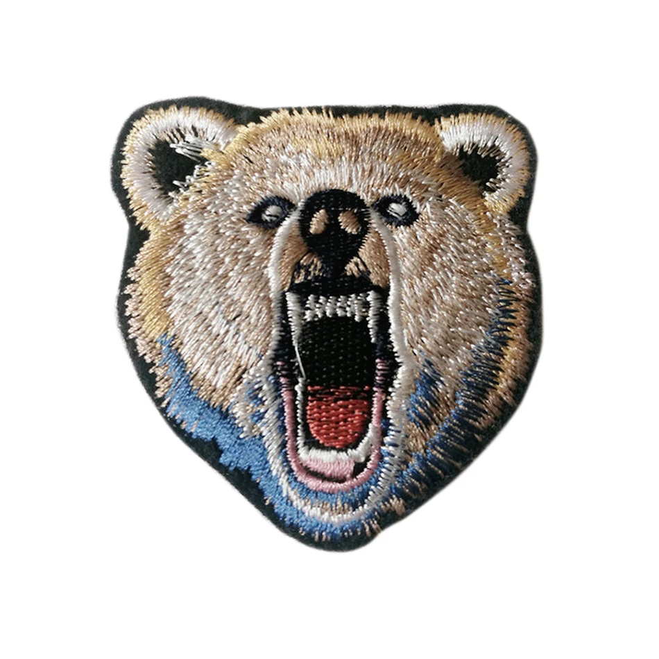 1 шт. Fierce Bear креативная декоративная одежда с вышивкой нашивки на пальто платье брюки аксессуары стикер применение резинки