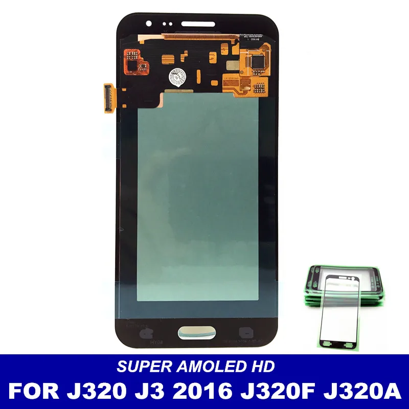 Супер AMOLED LCD Замена для Samsung Galaxy J3 2016 J320 J320F J320M J320P LCDS дисплей кодирующий