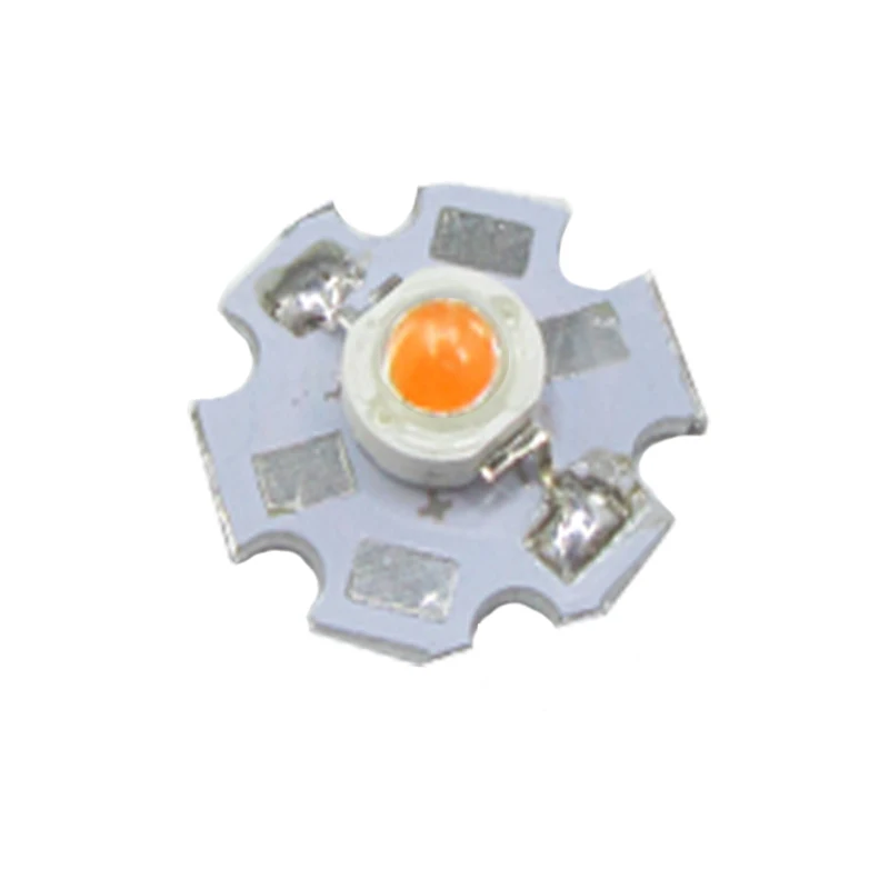 LED With White PCB 100 шт. 1 Вт Светодиодный светильник с полным спектром 400-840nm для выращивания, DC3.2-3.6V 300mA-350mA светодиодный чип диоды для выращивания растений в помещении - Испускаемый цвет: LED With White PCB