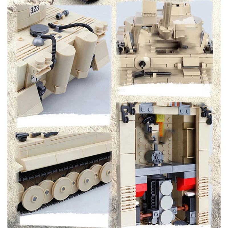 Конструктор Военный King Tiger Tank армия 2 мировая война фигурки солдат техническое