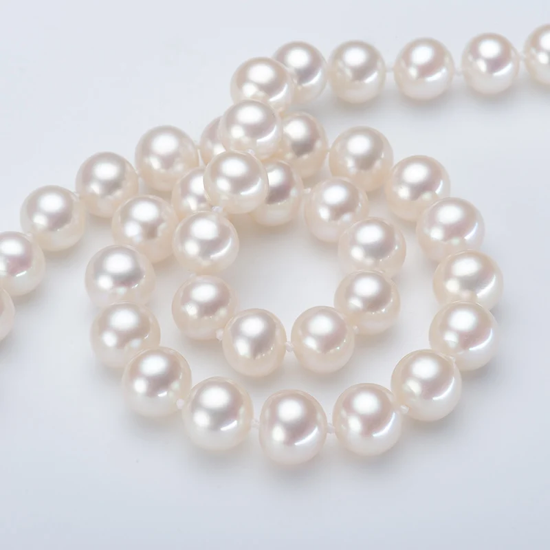 Dainashi 14 K золото AAA Качество Круглый Белый Пресноводный Культивированный жемчуг ожерелье для женщин в 1" колье длина, красивые украшения