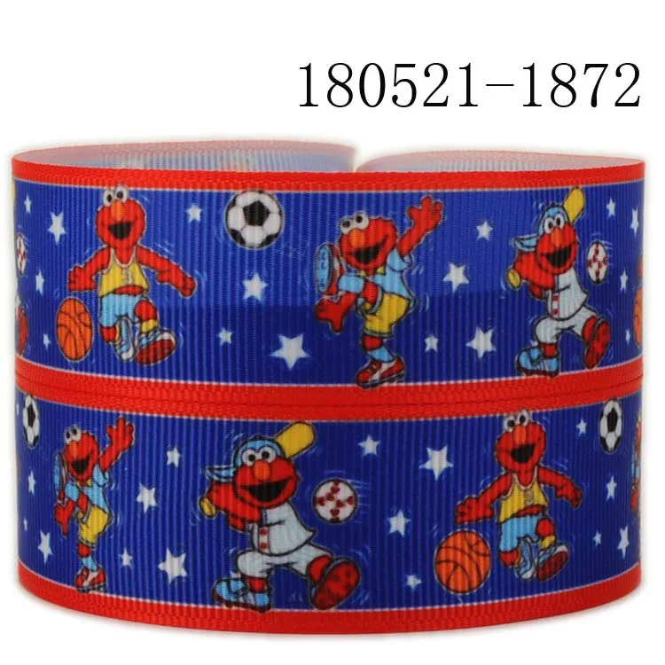 180521-1872 10 ярдов-различный размер Улица Сезам лента-Elmo и друзья/Улица Сезам grosgrain лента/атласная лента - Цвет: 180521-1872
