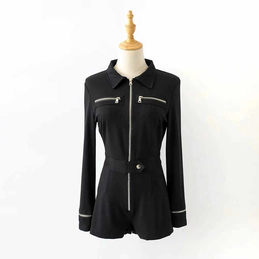 Женский Облегающий комбинезон на молнии | Женская одежда