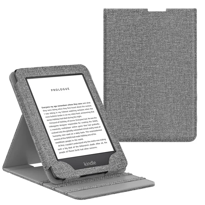 Denim Gray Чехол для нового Kindle(10-го поколения,)/Kindle(8-го поколения,), вертикальный откидной Чехол премиум класса с функцией автоматического пробуждения/сна - Color: Denim Gray
