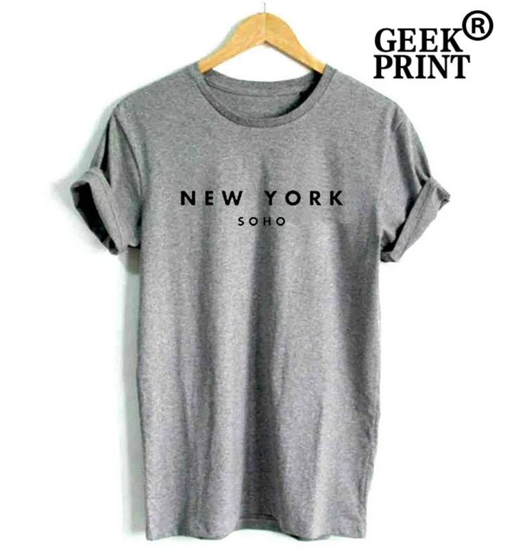 Милые женские футболки с логотипом Нью Йорк Сохо футболка надписью Humour женская