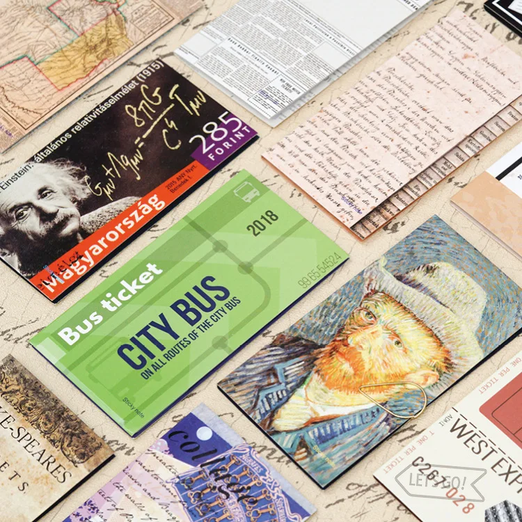 Ретро туристические наклейки блокнот для заметок Стикеры планировщик кавайный