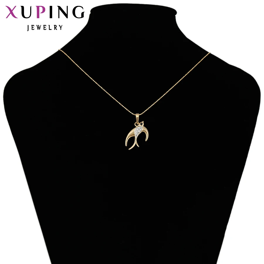 Xuping Мода Горячая Распродажа стиль Синтетический кубический цирконий кулон ожерелье для женщин ювелирные изделия Акция 31798