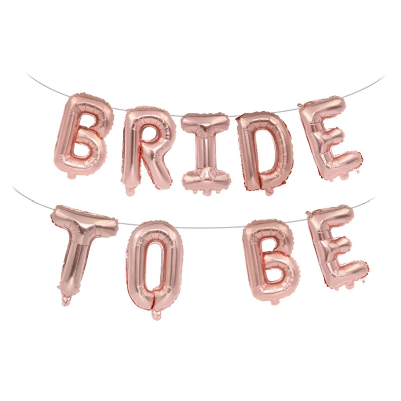 Свадебные душ 16 дюймов золотистые Серебристые шарики буквы &quotBride To Be&quot
